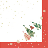 PAPSTAR serviette  motif de Nol "Plain christmas Trees"