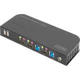 DIGITUS switch KVM avec hub usb intgr, noir