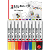 Marabu marqueur pour tissu "Textile Marker", set de 10