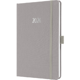 sigel agenda de poche Jolie feel 2026, textile, A5, gris