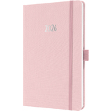 sigel agenda de poche Jolie feel 2026, textile, A5, rose