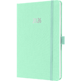 sigel agenda de poche Jolie feel 2026, textile, A5, menthe