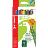 STABILO crayon de couleur GREENcolors, tui promo 12+2