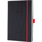 sigel agenda planning conceptum 2026, env. A5, noir/rouge