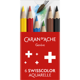 CARAN D'ACHE 1/2 crayons de couleur Swisscolor Aquarelle
