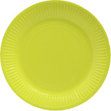 PROnappe assiette en carton, rond, 230 mm, vert kiwi