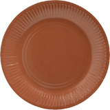 PROnappe assiette en carton, rond, 230 mm, terracotta