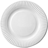 NATURE star Assiette en carton, rond, 230 mm, blanc