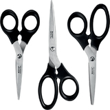 LEITZ set de ciseaux, 3 pices, rond, noir