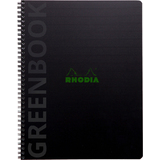 RHODIA cahier  spirale GREENBOOK, A4+, quadrill, noir