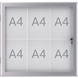 MAUL vitrine d'affichage MAULexcite, 6 x A4, aluminium