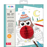 HEYDA kit de coloriage 3D "Animaux de l'hiver", 15 pices