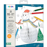 HEYDA kit de coloriage 3D "Hiver", 15 pices