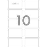 rillprint tiquette porte-nom, 80 x 50 mm, blanc