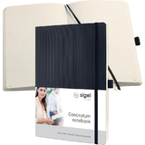 sigel carnet de notes Conceptum, A4, pointill, noir