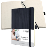 sigel carnet de notes Conceptum, A5, pointill, noir