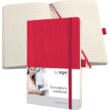 sigel carnet de notes Conceptum, A5, lign, rouge