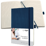 sigel carnet de notes Conceptum, A5, quadrill, bleu