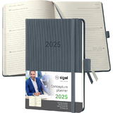 sigel agenda de poche Conceptum 2025, env. A6, gris