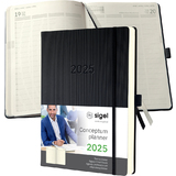 sigel agenda planning conceptum 2025, A4+, noir