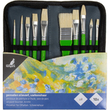 kangaro set de pinceaux pour peinture  l'huile, 10 pices