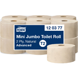 TORK papier toilette en mini-rouleau Jumbo, 170 m, naturel
