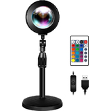 LogiLink lampe de projection Sunset avec tlcommande, noir