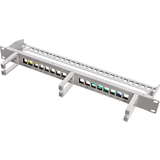 LogiLink panneau de brassage Keystone 19", 16 ports, gris