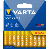 VARTA pile alcaline "LONGLIFE", micro AAA, pack de 10