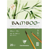 Clairefontaine bloc de papier aquarelle BAMBOO, 250 g/m2, A4