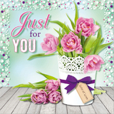 SUSY card Carte de voeux 3D "Bouquet de tulipes"