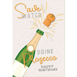 SUSY card  carte d'anniversaire round "Champagne"