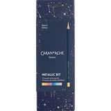 CARAN D'ACHE crayons de couleur COSMIC BLUE, 10 pices