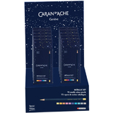 CARAN D'ACHE crayons de couleur COSMIC BLUE, prsentoir