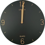 UNiLUX horloge murale  quartz SAVANA, diamtre 300 mm, noir