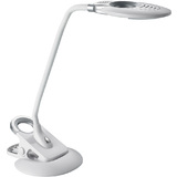 Hansa lampe de bureau  led Swirl, pied/pince, blanc/argent