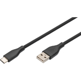 DIGITUS Cble usb 2.0 silicone, usb-c - USB-A, 0,5 m, noir