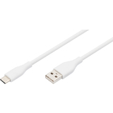 DIGITUS Cble usb 2.0 silicone, usb-c - USB-A, 0,5 m, blanc