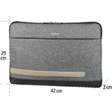 hama pochette pour laptop "Terra", 40 cm (15,6") max., gris