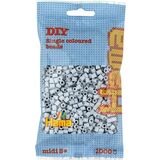 Hama perles  repasser midi, dans un sachet, gris clair