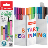 STABILO feutre Pen 68, set zigzag de 18 pices