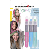 EBERHARD faber Set de craies pour cheveux Metallic, set de 3