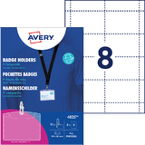 AVERY pochette badge avec lacet textile noir