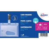 AVERY porte-carte avec clip, 54 x 85 mm, transparent