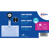 AVERY porte-carte avec clip, 54 x 90 mm, transparent