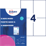 AVERY pochette badge XL, 105 x 148 mm, transparent