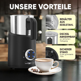 CLATRONIC mousseur  lait MS 3812, inox/noir