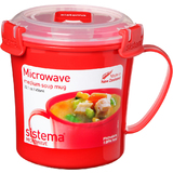 Sistema Bote pour micro-ondes medium SOUP MUG, 650ml, rouge