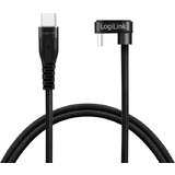 LogiLink Cble usb 2.0, usb-c mle - usb-c mle, 1,0 m, noir