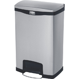 Rubbermaid collecteur  pdale slim Jim, en mtal, 50 litres